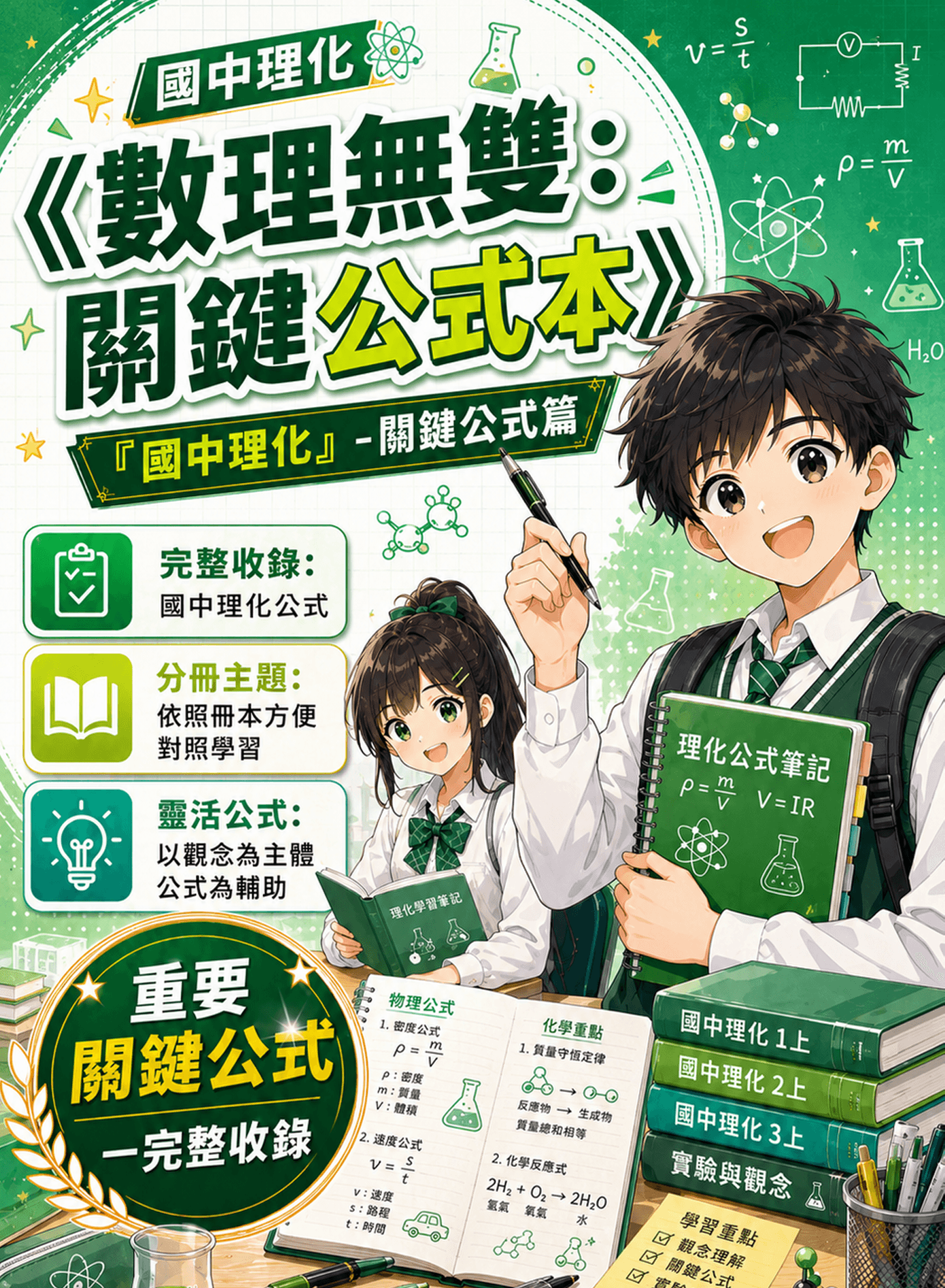 國中理化關鍵公式本