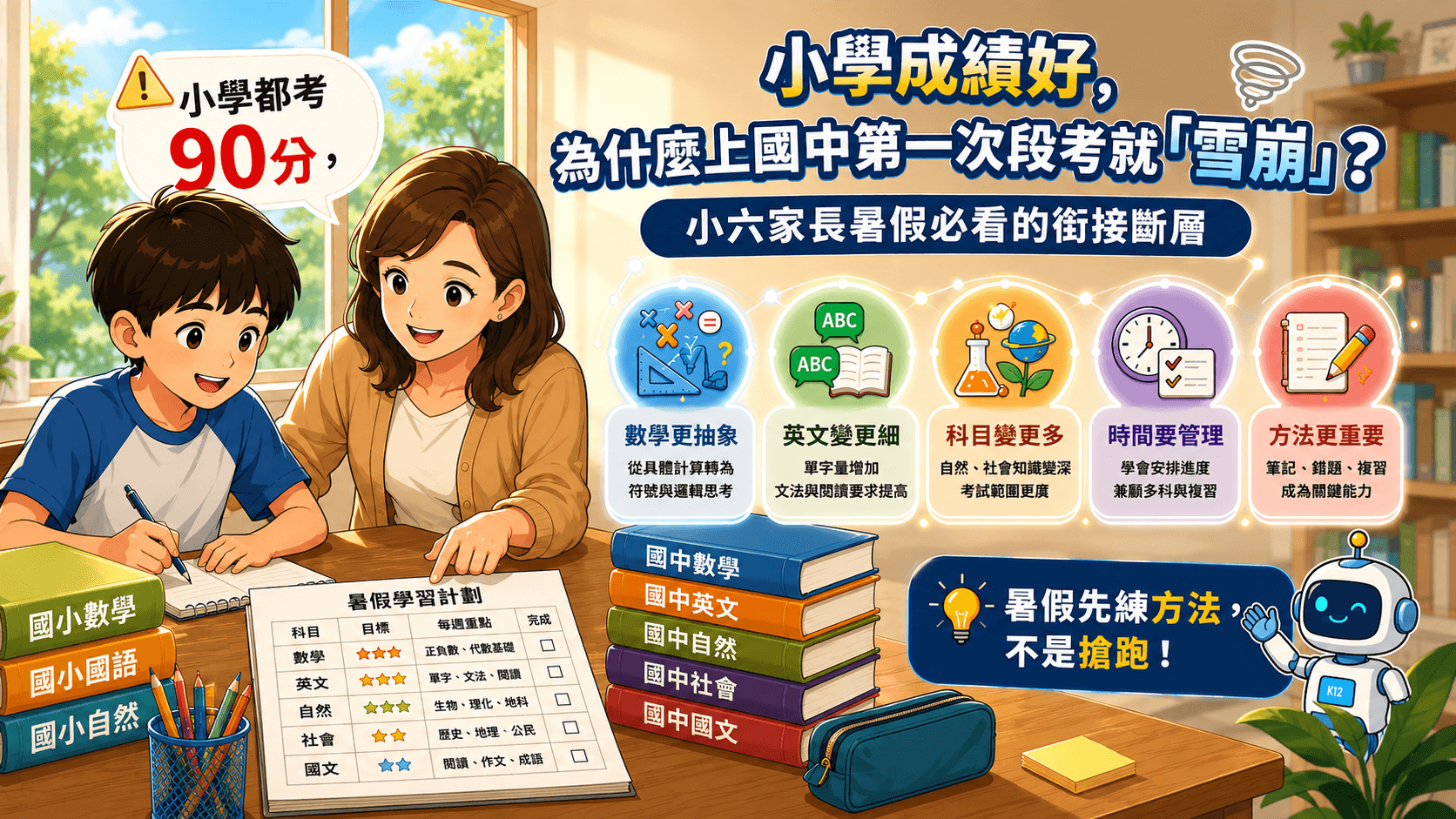 小六家長暑假必看的銜接斷層