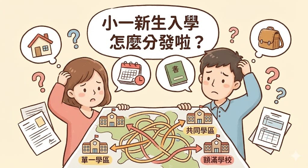 小一新生入學怎麼分發?單一學區、額滿學校與戶籍規定 8 大關鍵字一次看懂