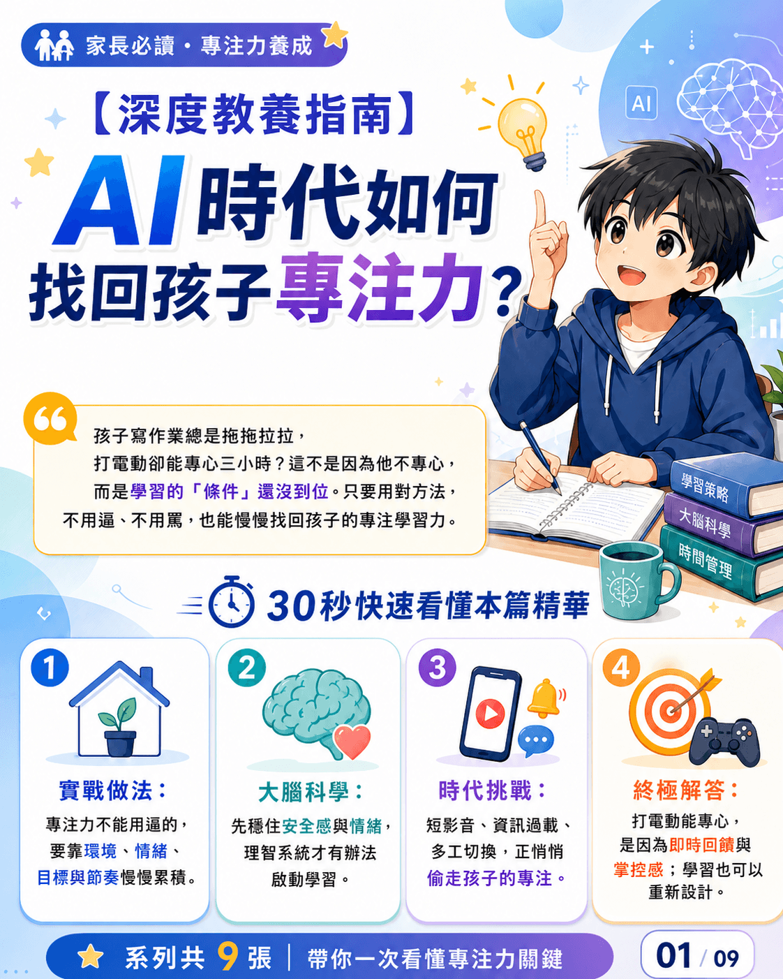 【深度教養指南】AI時代如何找回孩子專注力?