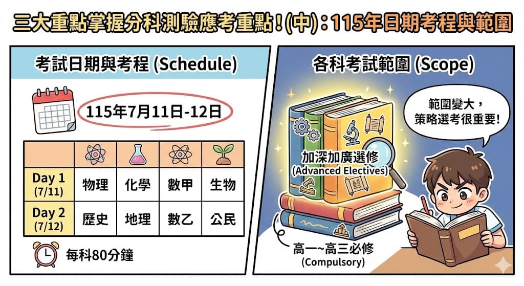 115年日期考程與範圍