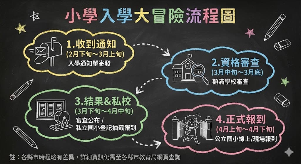小一入學通知單何時寄發?公私立國小報到流程與時間表一次看懂
