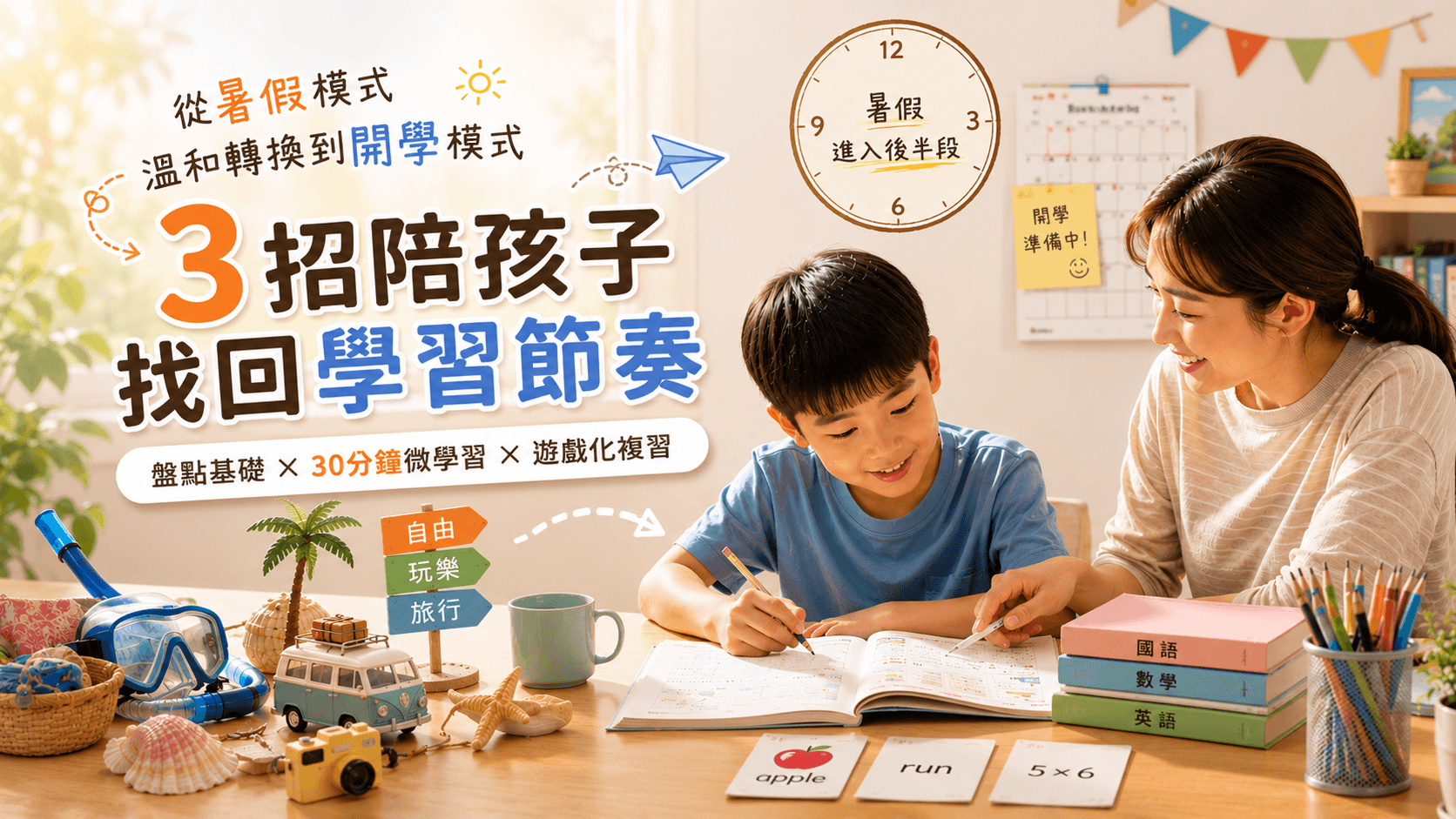 暑假放太嗨,開學變倒數?3 招打破小學生的「暑期滑坡」