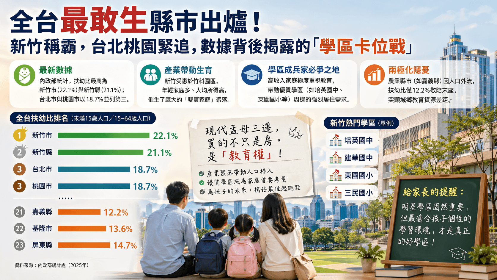 全台「最敢生」縣市出爐!新竹稱霸、台北桃園緊追