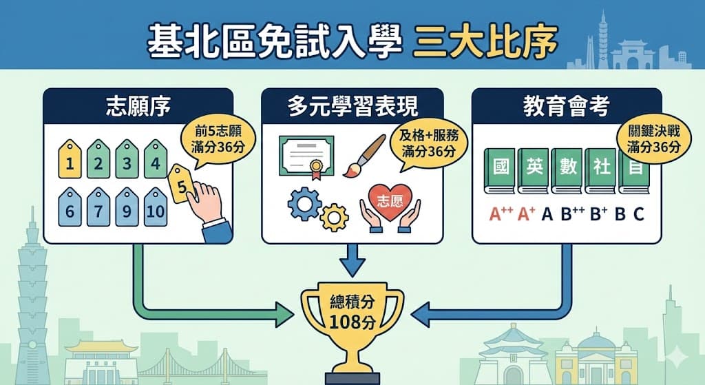 【基北區免試入學】 三大比序