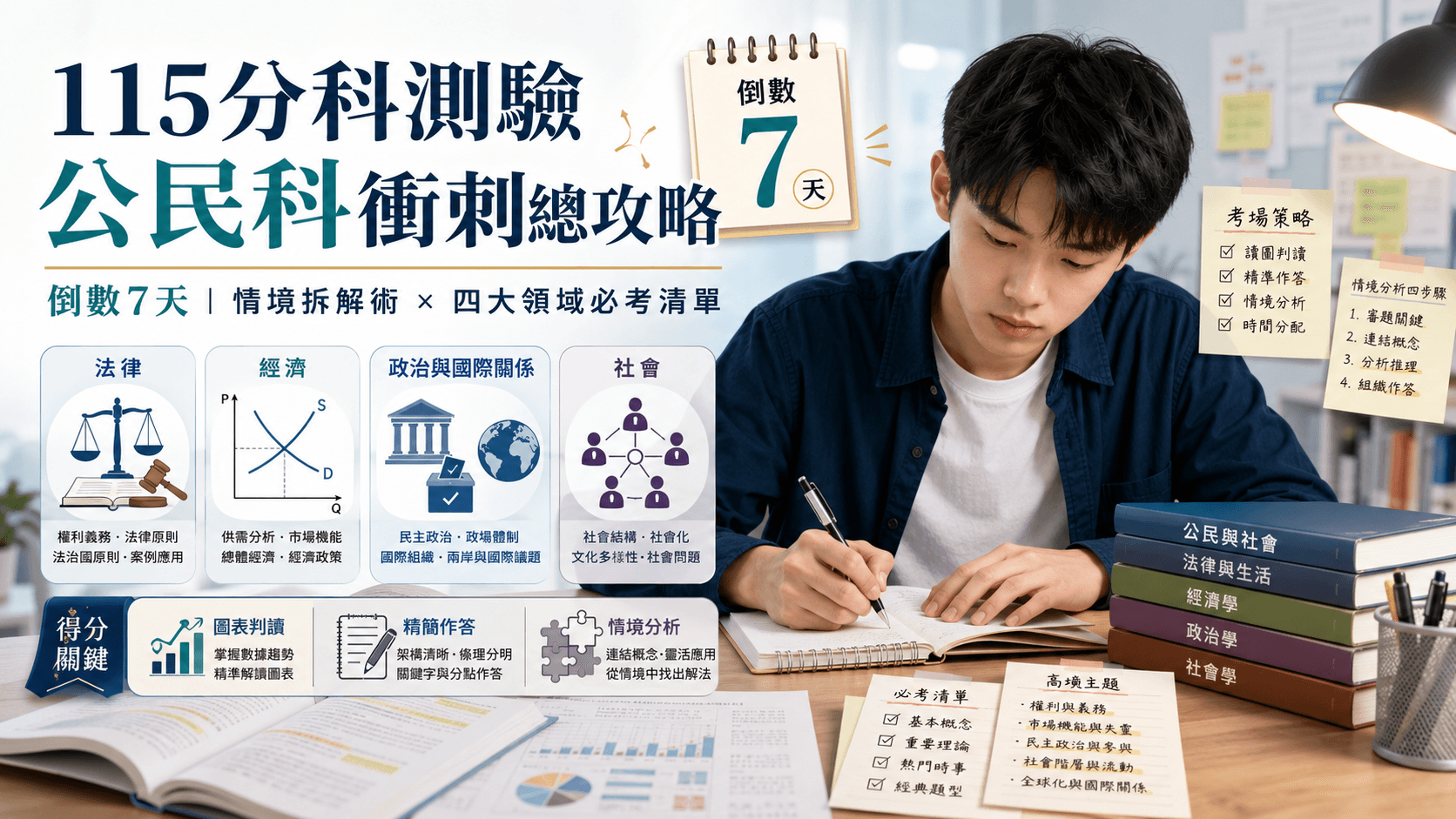 【115分科測驗】倒數7天!公民科衝刺總攻略